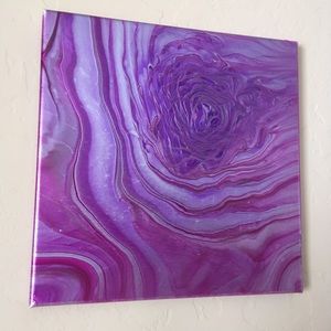 Fluid art acrylic pour art 12x12